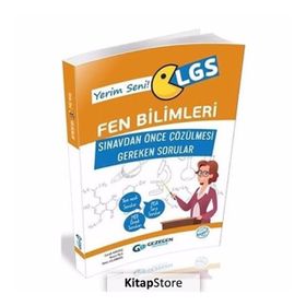Gezegen Yayınları Yerim Seni LGS Fen Bilimleri Sınavdan Önce Çözülmesi Gereken Sorular