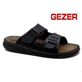 Gezer 11663M Siyah Cırtlı Erkek Terlik