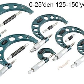 GFB 0-25E Kadar 6 Parçalı Mikrometre Seti