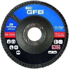 GFB 115 mm 40 Kum 10 Adet Zirkonyum Flap Disk Zımpara