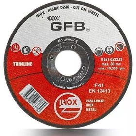 GFB 115x1x2 mm Metal İnox Kesici Taş