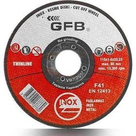 GFB 115x1x2 mm Metal İnox Kesici Taş