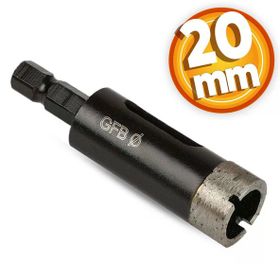 GFB 20 mm Hex Matkap Girişli Elmaslı Granit Mermer Delici Panç