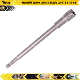 GFB 8x150 mm Manyetik Somun Lokması Ekstra Uzun