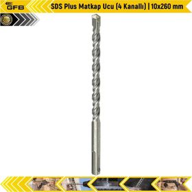 GFB SDS Plus 4 Kanallı 10x260 mm Matkap Ucu