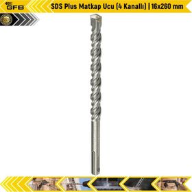 GFB SDS Plus 4 Kanallı 16x260 mm Matkap Ucu