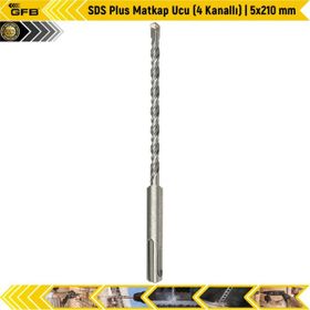 GFB SDS Plus 4 Kanallı 5x210 mm Matkap Ucu