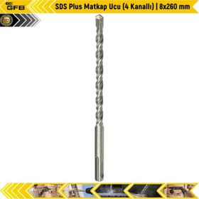 GFB SDS Plus 4 Kanallı 8x260 mm Matkap Ucu