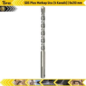 GFB SDS Plus 4 Kanallı 9x210 mm Matkap Ucu