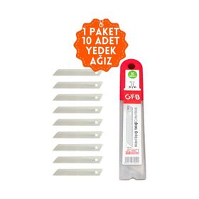 Gfb Standart Tek Gövde 18x05 mm 10'lu Kırımsız Maket Bıçağı Yedeği