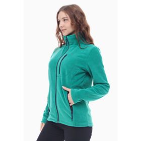 Ghassy Co. 869866011 Mavi Tam Fermuarlı Polar Kadın Ceket