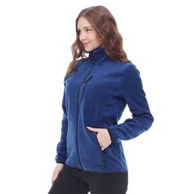Ghassy Co. 869866011 Mavi Tam Fermuarlı Polar Kadın Ceket
