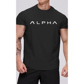 Ghassy Co. Alpha Siyah Sports Reglan Oval Kesim Penye Erkek T-shirt