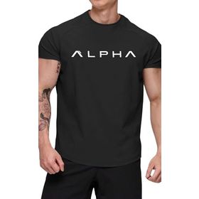Ghassy Co. Alpha Siyah Sports Reglan Oval Kesim Penye Erkek T-shirt