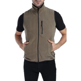 Ghassy Co Erkek Çok Cepli Açık Haki Polar Outdoor Yelek