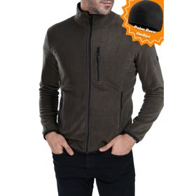 Ghassy Co. Erkek Haki Tam Fermuarlı Polar Ceket