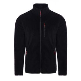 Ghassy Co. Erkek Siyah Pro Rüzgar Geçirmez 5 Cepli Outdoor Tam Fermuarlı Polar Ceket