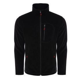 Ghassy Co. Erkek Siyah Pro Rüzgar Geçirmez 5 Cepli Outdoor Tam Fermuarlı Polar Ceket