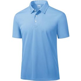 Ghassy Co. Golf Açık Mavi Dry Fit Classic Tenis Casual Polo Yaka Erkek T-shirt