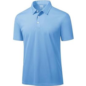 Ghassy Co. Golf Açık Mavi Dry Fit Classic Tenis Casual Polo Yaka Erkek T-shirt