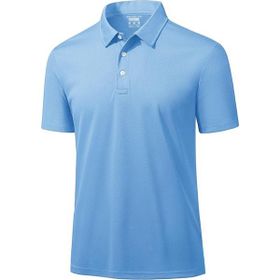 Ghassy Co. Golf Açık Mavi Dry Fit Classic Tenis Casual Polo Yaka Erkek T-shirt