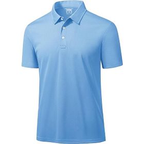 Ghassy Co. Golf Açık Mavi Dry Fit Classic Tenis Casual Polo Yaka Erkek T-shirt