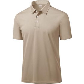 Ghassy Co. Golf Bej Dry Fit Classic Tenis Casual Polo Yaka Erkek T-shirt