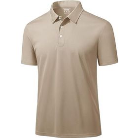 Ghassy Co. Golf Bej Dry Fit Classic Tenis Casual Polo Yaka Erkek T-shirt