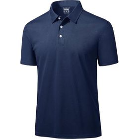 Ghassy Co. Golf Lacivert Dry Fit Classic Tenis Casual Polo Yaka Erkek T-shirt