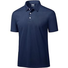 Ghassy Co. Golf Lacivert Dry Fit Classic Tenis Casual Polo Yaka Erkek T-shirt