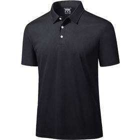 Ghassy Co. Golf Siyah Dry Fit Classic Tenis Casual Polo Yaka Erkek T-shirt