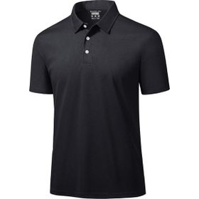 Ghassy Co. Golf Siyah Dry Fit Classic Tenis Casual Polo Yaka Erkek T-shirt