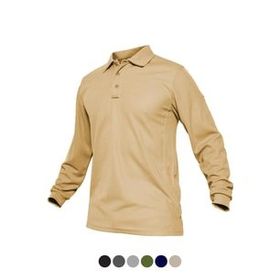Ghassy Co. Jersey Bej Golf Polo Gömlek Pike Performans Taktik Askeri Uzun Kollu Erkek T-shirt