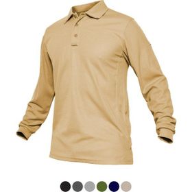 Ghassy Co. Jersey Bej Golf Polo Gömlek Pike Performans Taktik Askeri Uzun Kollu Erkek T-shirt