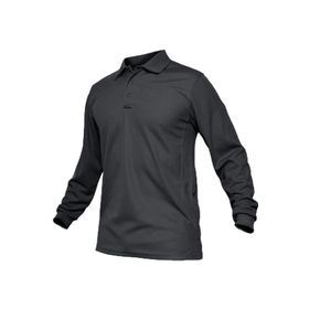 Ghassy Co. Jersey Koyu Gri Golf Polo Gömlek Pike Performans Taktik Askeri Uzun Kollu Erkek T-shirt