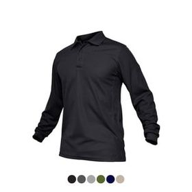 Ghassy Co. Jersey Siyah Golf Polo Gömlek Pike Performans Taktik Askeri Uzun Kollu Erkek T-shirt