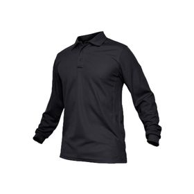 Ghassy Co. Jersey Siyah Golf Polo Gömlek Pike Performans Taktik Askeri Uzun Kollu Erkek T-shirt