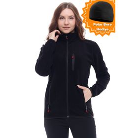 Ghassy Co. Outdoor Siyah Kadın Polar Ceket