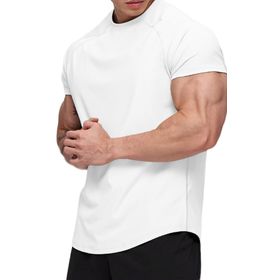 Ghassy Co. Running Beyaz Sports Reglan Oval Kesim Penye Erkek T-shirt