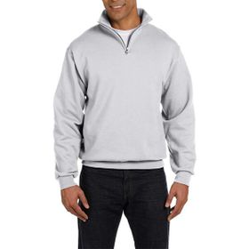 Ghassy Co. Silver Gri Melanj Dik Yaka Yarım Fermuarlı Erkek Sweatshirt