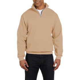 Ghassy Co. Silver Taba Dik Yaka Yarım Fermuarlı Erkek Sweatshirt