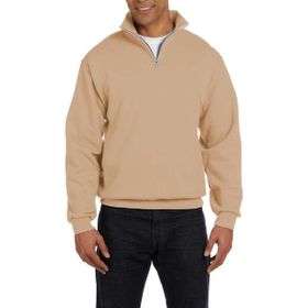Ghassy Co. Silver Taba Dik Yaka Yarım Fermuarlı Erkek Sweatshirt