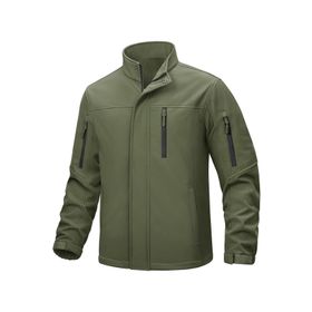 Ghassy Co Softshell Haki Dik Yaka Polar Erkek Mont