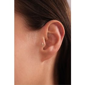 Gianfranco 14 Ayar Uçak Tragus Altın Küpe