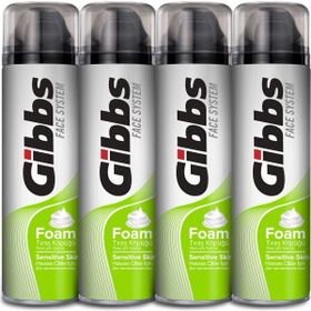 Gibbs 4 x 200 ml Sensitive Tıraş Köpüğü