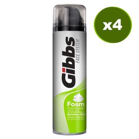 Gibbs 4 x 200 ml Sensitive Tıraş Köpüğü