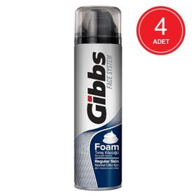 Gibbs 4x200 ml Regular Tıraş Köpüğü