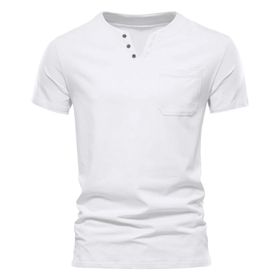 Gibz Casual Slim-Fit Beyaz V Yaka Erkek T-shirt