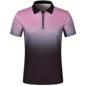 Gibz Degrade Slim-Fit Mor Kısa Kollu Erkek Polo T-shirt