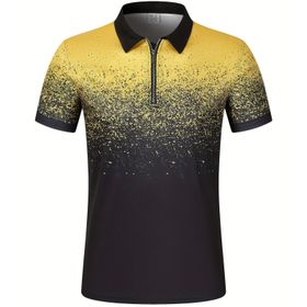 Gibz Degrade Slim-Fit Yellow Kısa Kollu Erkek Polo T-shirt